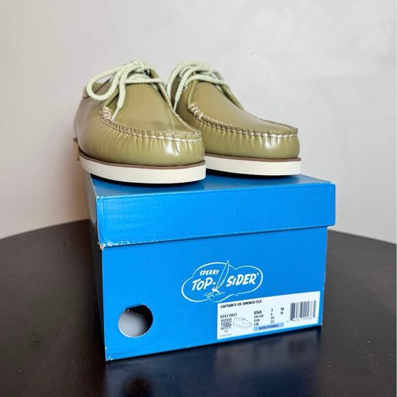 Sperry Top-Sider Captain's Oxford Smoked Elk Boat Shoe - Size M7/W8.5 - Picture 10 of 10